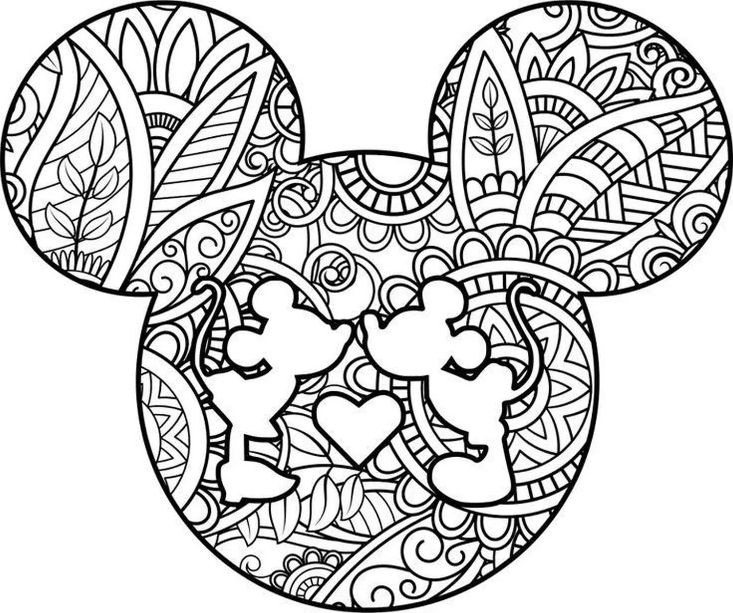 herzoklang, Basteln und Malen, Mickey Mouse Kopf